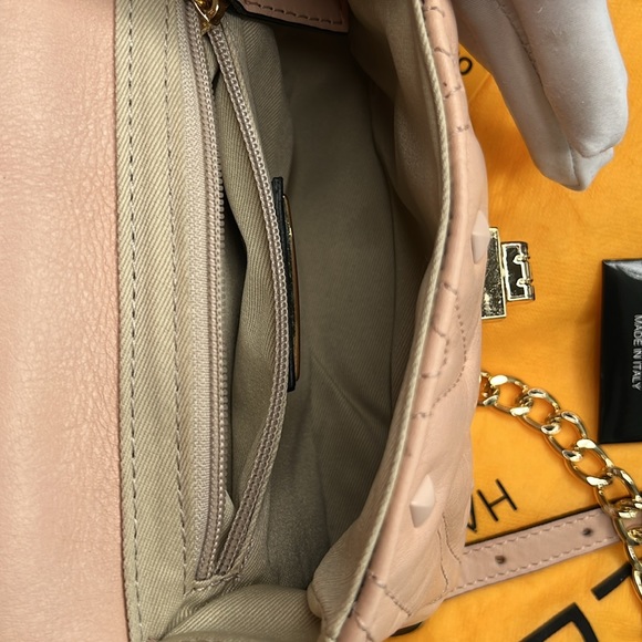 Valentino By Mario Valentino Papillon Studs Quilted Leather Crossbody Or Bum Bag - Picture 15 of 17